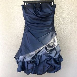 Navy Ruched Dress